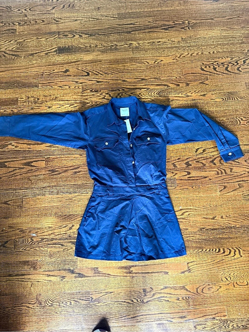 Abercrombie & Fitch Utility Skort Blue Romper Size Large NWT